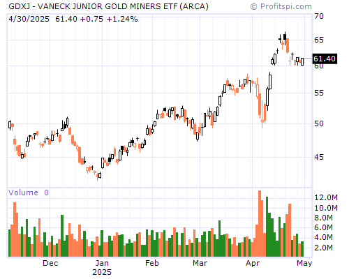 GDXJ Stock Chart and Technical Analysis - Mon, Jan 27th, 2014